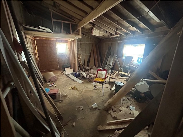 view of attic