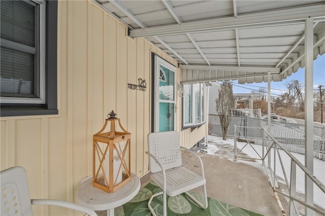 view of patio / terrace with fence