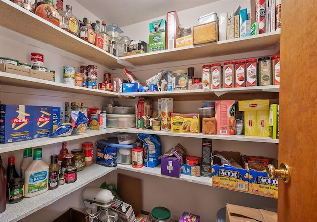 view of pantry