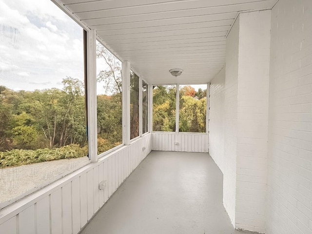 view of sunroom