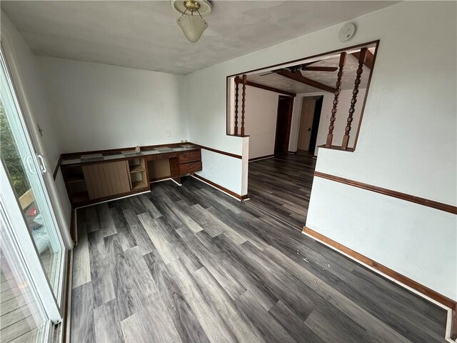705 E 18th Ave, Munhall, PA 15120 - spare room with baseboards, dark wood finished floors, and a smoke detector