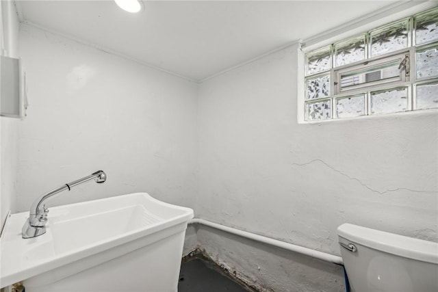 bathroom with toilet and a sink