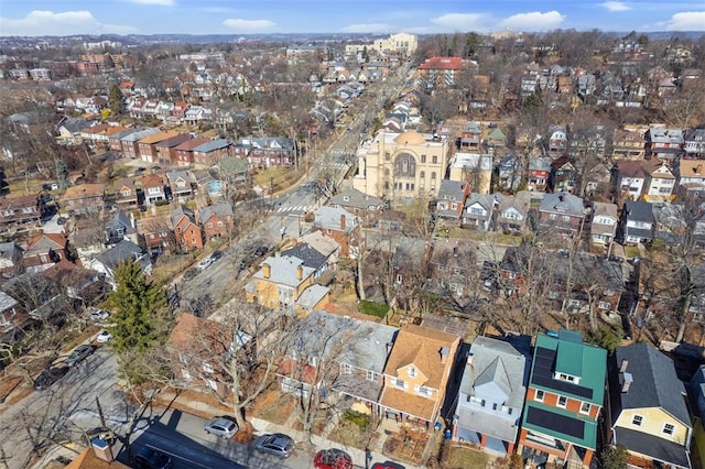 aerial view with a residential view