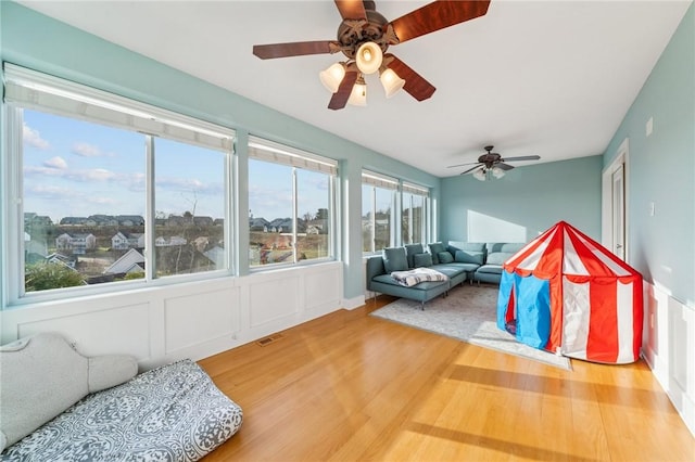 sunroom / solarium with visible vents