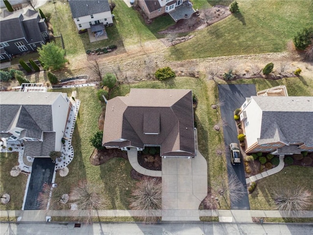 bird's eye view featuring a residential view