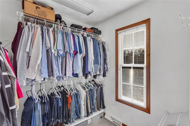 view of walk in closet