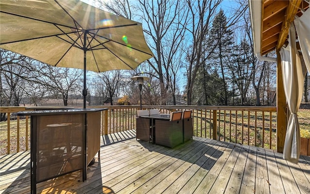 view of wooden terrace