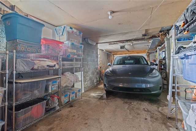 storage featuring a garage