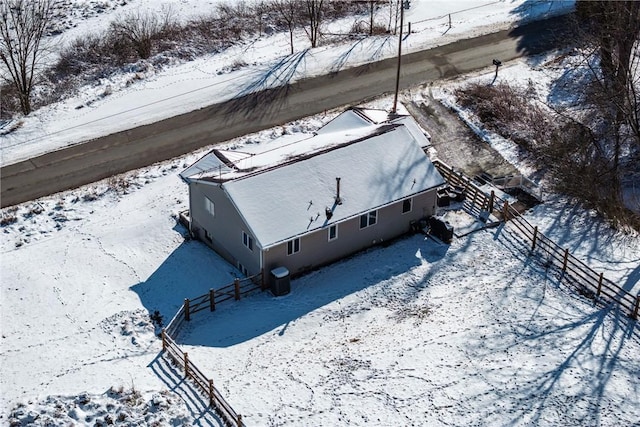 view of snowy aerial view