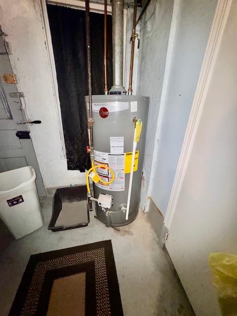 utilities featuring gas water heater