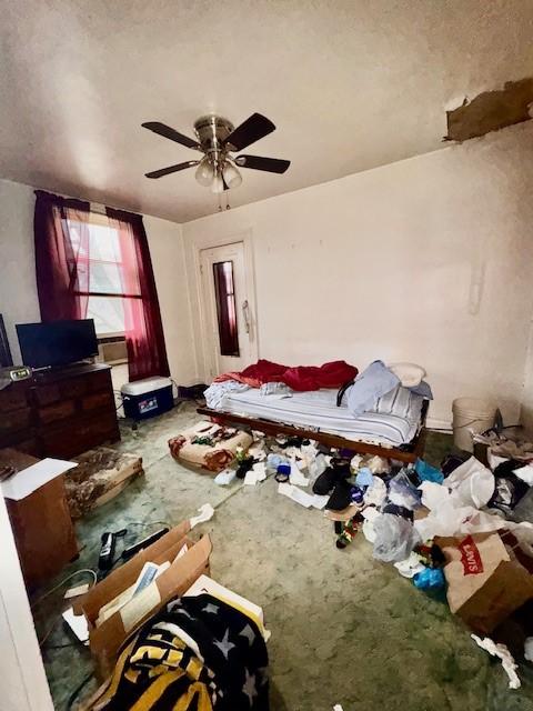 bedroom featuring a ceiling fan