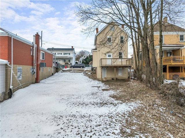 view of snowy yard