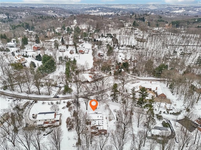 view of snowy aerial view