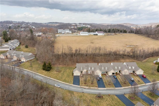 bird's eye view with a residential view