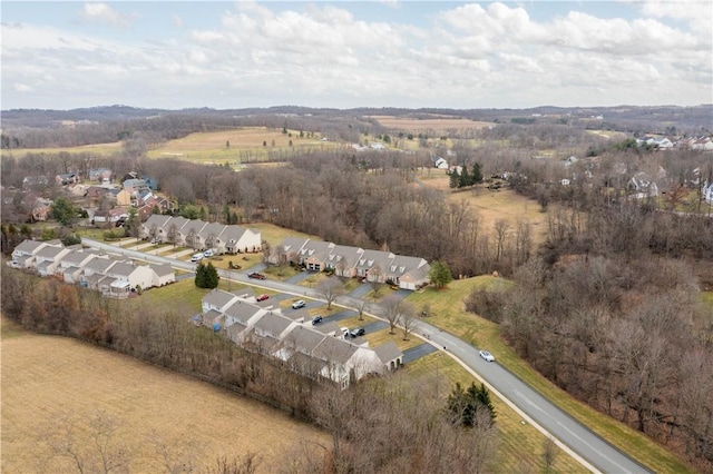 bird's eye view with a residential view