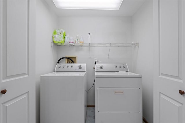 laundry room featuring laundry area and washer and dryer