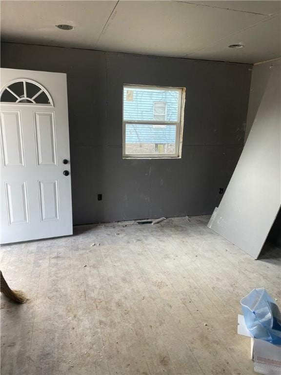 foyer with hardwood / wood-style floors