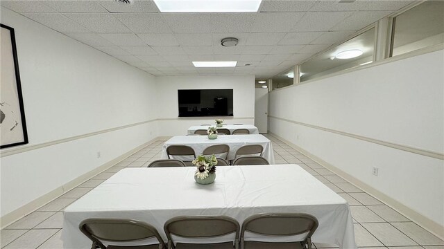 5 Bayard Rd Unit 113, Shadyside, PA 15213 - dining area with a drop ceiling and light tile patterned flooring