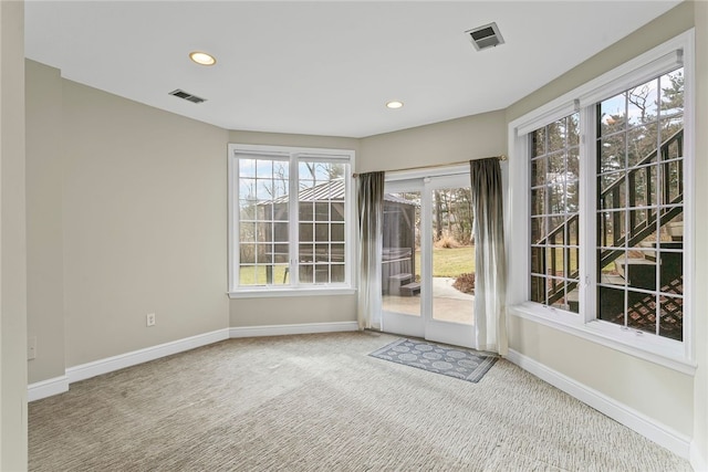 103 Ridgemont Dr, Cranberry Twp, PA 16066 - entryway with baseboards, carpet floors, and recessed lighting