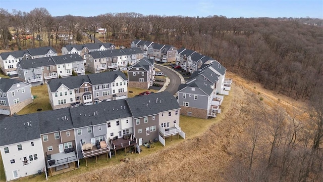 bird's eye view with a residential view