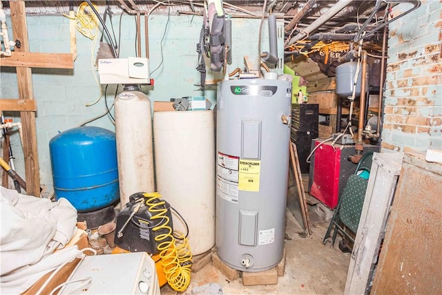 utilities with a heating unit and electric water heater