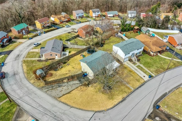 bird's eye view featuring a residential view