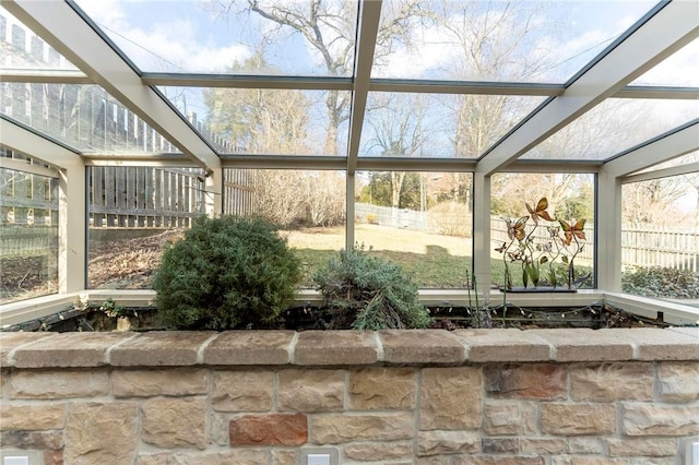 view of sunroom