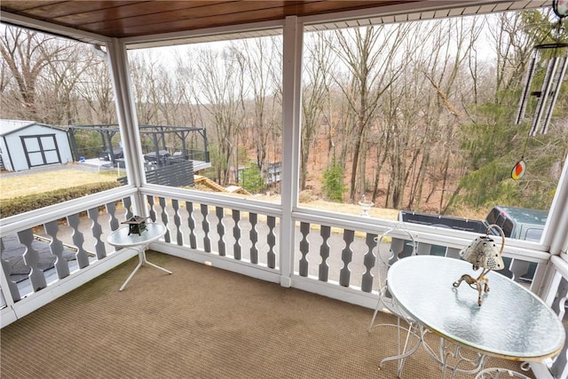 view of sunroom / solarium