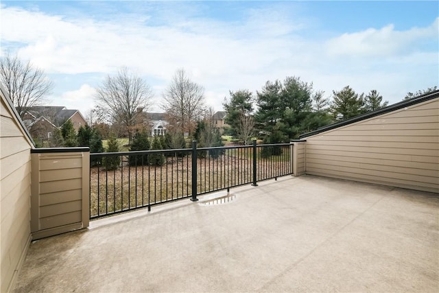 view of patio / terrace with a balcony