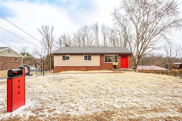 view of front of property with brick siding