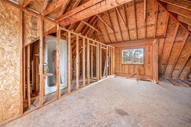 view of attic