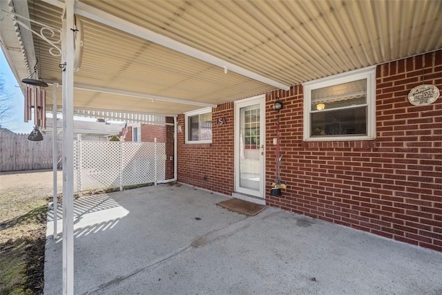 view of patio with fence