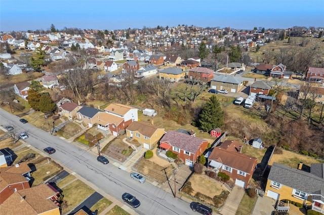 aerial view with a residential view