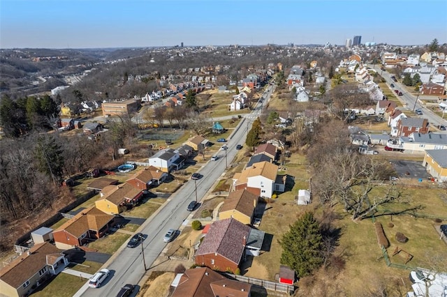 bird's eye view with a residential view