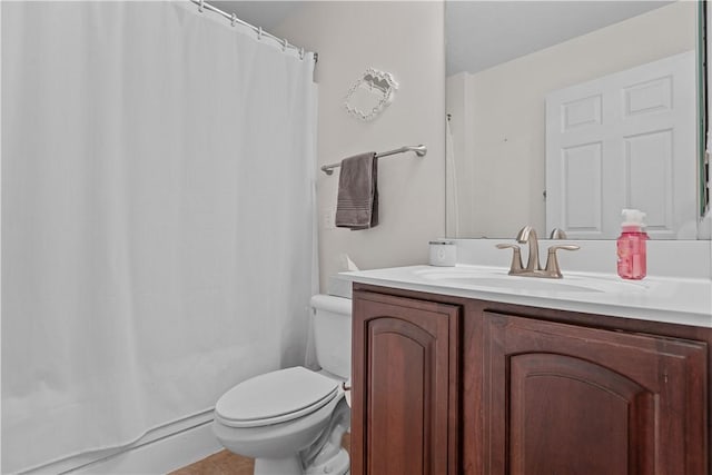 full bath with vanity and toilet