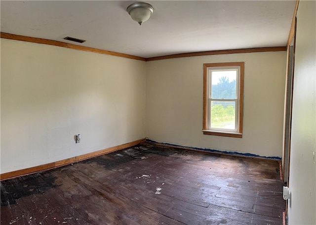 2343 Downing Ln, Hermitage, PA 16148 - spare room featuring wood-type flooring and crown molding