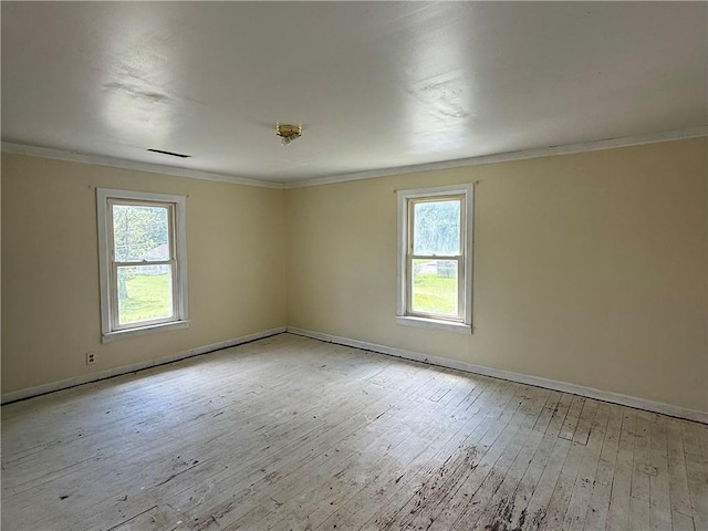 2343 Downing Ln, Hermitage, PA 16148 - unfurnished room with ornamental molding and hardwood / wood-style flooring
