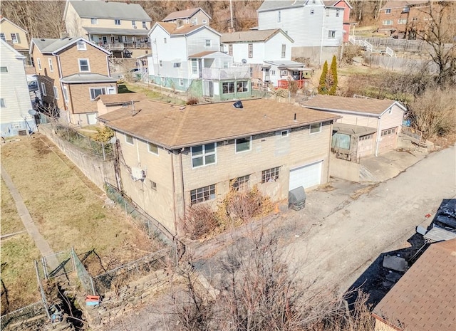 bird's eye view featuring a residential view