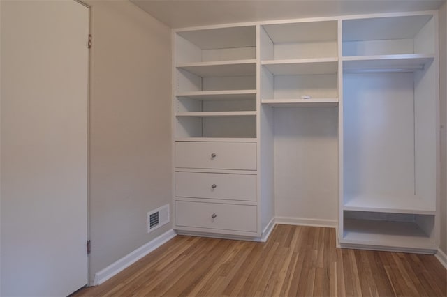 closet featuring visible vents