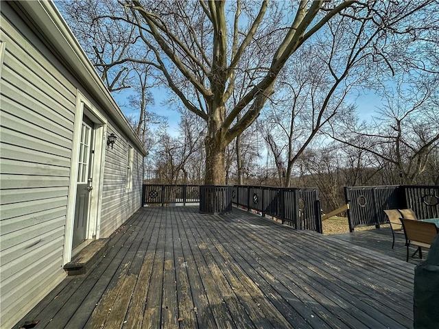 view of wooden terrace