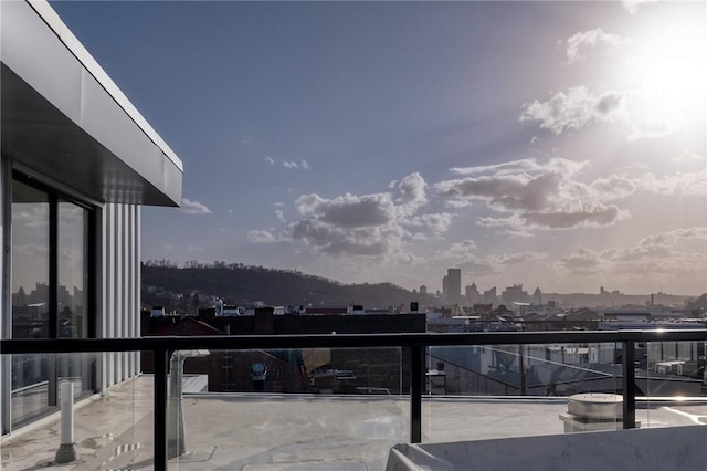 balcony with a city view