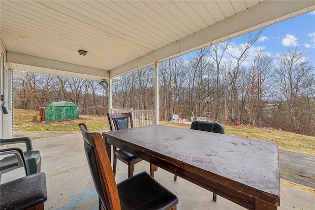 view of patio with outdoor dining space