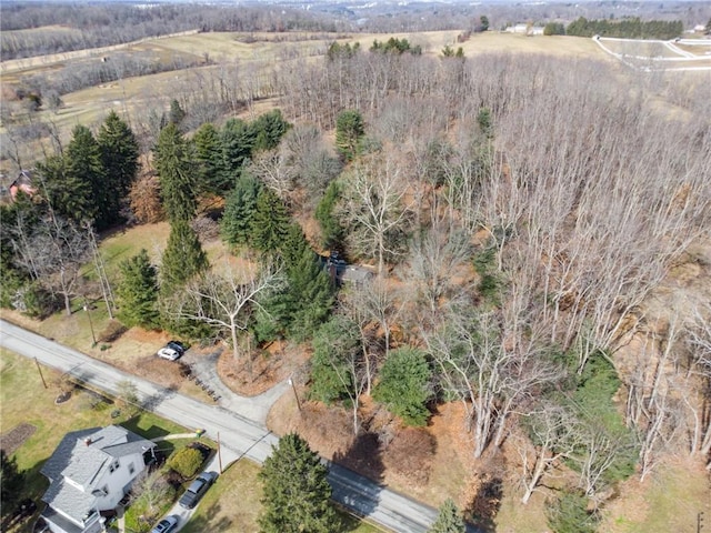 drone / aerial view featuring a rural view