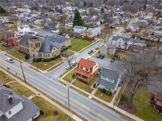 aerial view featuring a residential view