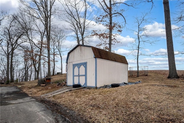 view of shed