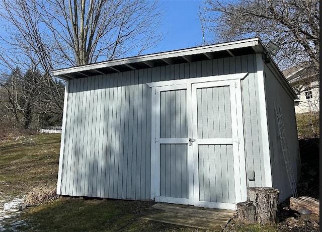 view of shed