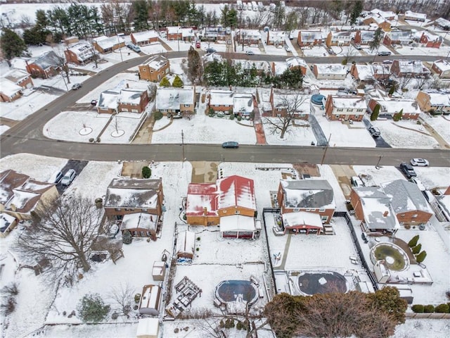 bird's eye view featuring a residential view