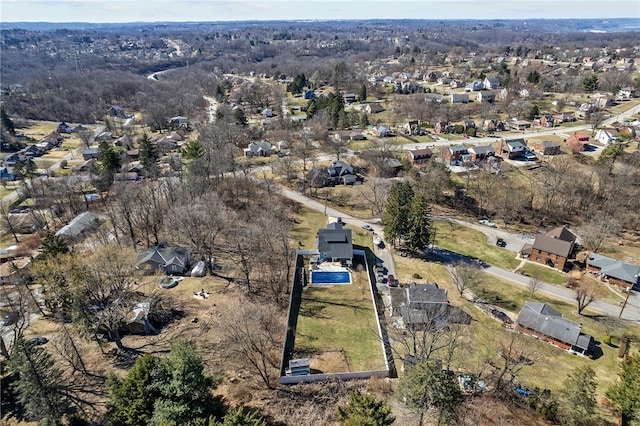 bird's eye view featuring a residential view