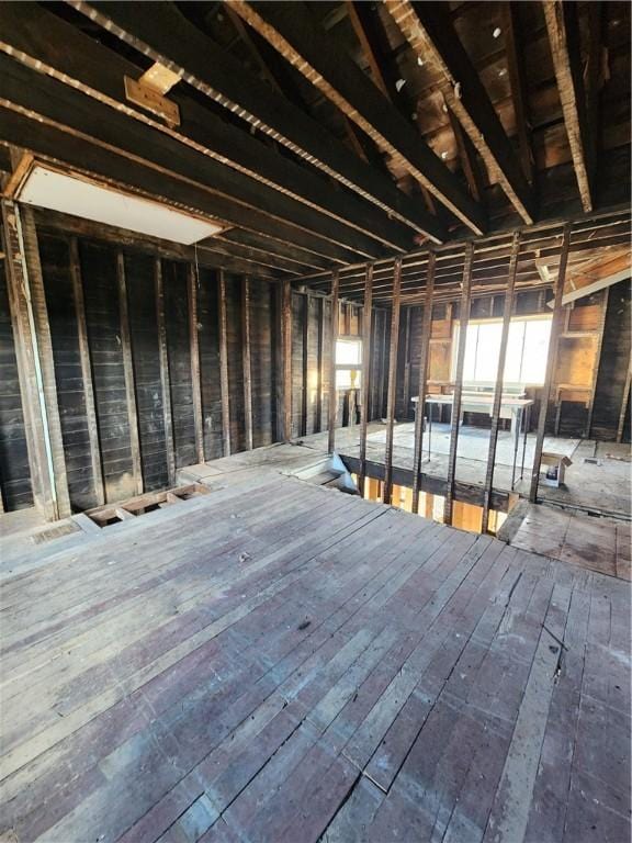 misc room with hardwood / wood-style floors