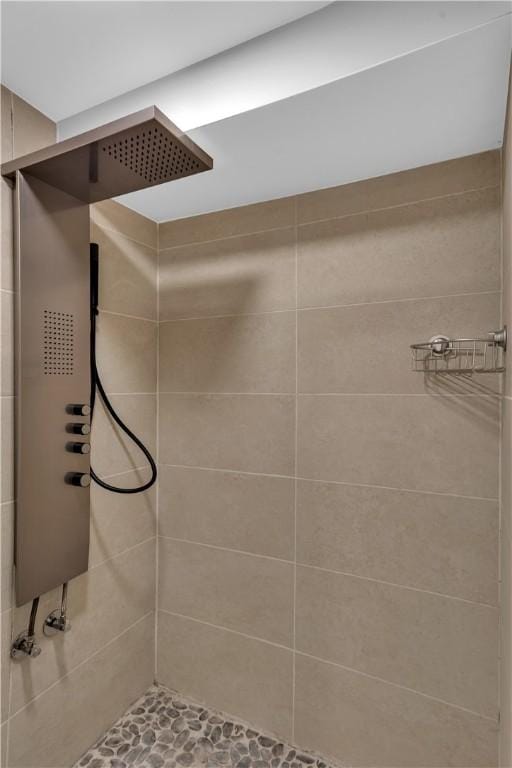 full bathroom with a tile shower